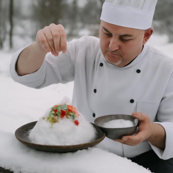 Chef José Andrés sorprende con su tarta de nieve en medio de una nevada histórica