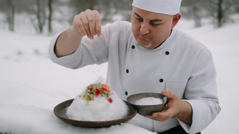 Chef José Andrés sorprende con su tarta de nieve en medio de una nevada histórica